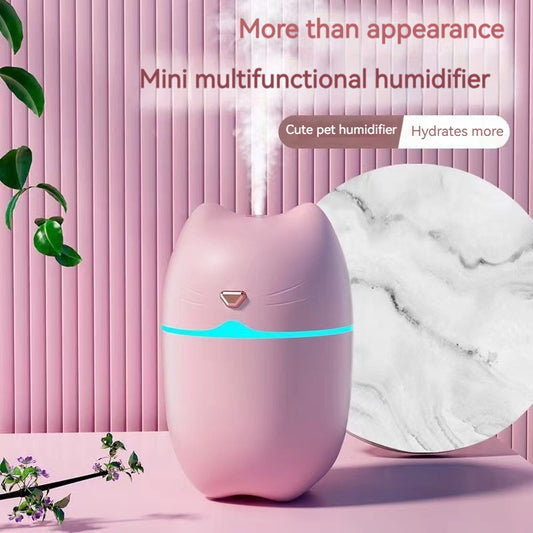 Cute Pet Cat Humidifier Household Car Desktop Air Atomization Mini Spray Aromatherapy Mute Hydrating