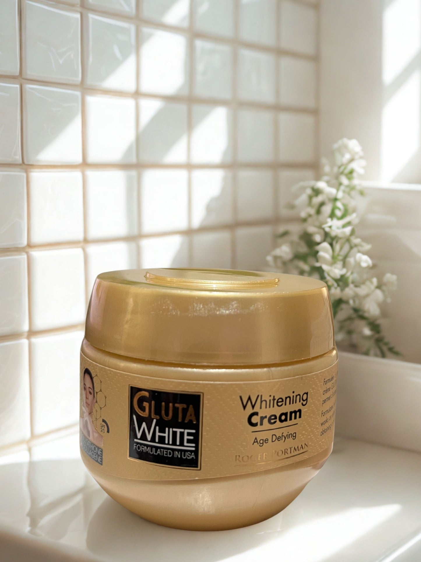 Gluta White Whitening Cream 275ml – Age-Defying Brightening Formula with Glutathione & Collagen