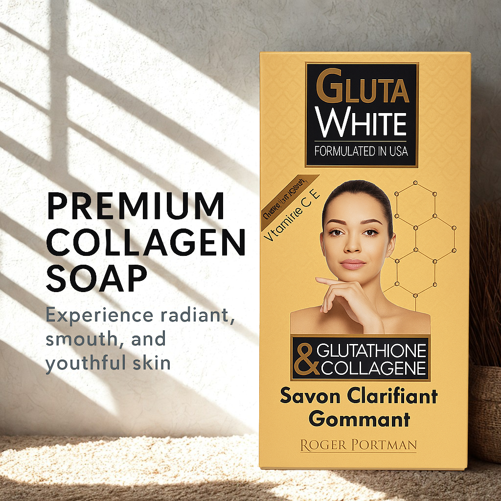 Gluta White Clarifying Exfoliating Soap – Glutathione & Collagen Brightening Formula | Formulated in USA
