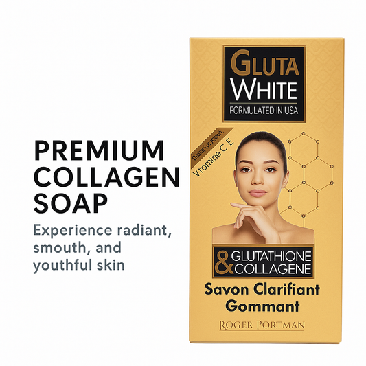 Gluta White Clarifying Exfoliating Soap – Glutathione & Collagen Brightening Formula | Formulated in USA