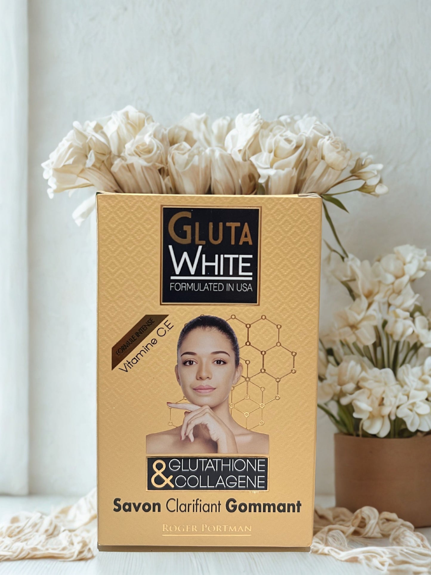 Gluta White Clarifying Exfoliating Soap – Glutathione & Collagen Brightening Formula | Formulated in USA